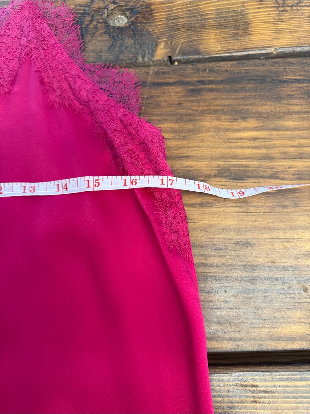 Cami NYC Satin Lace-Trim Camisole in Fuchsia. Size medium. EUC. - Picture 8 of 9